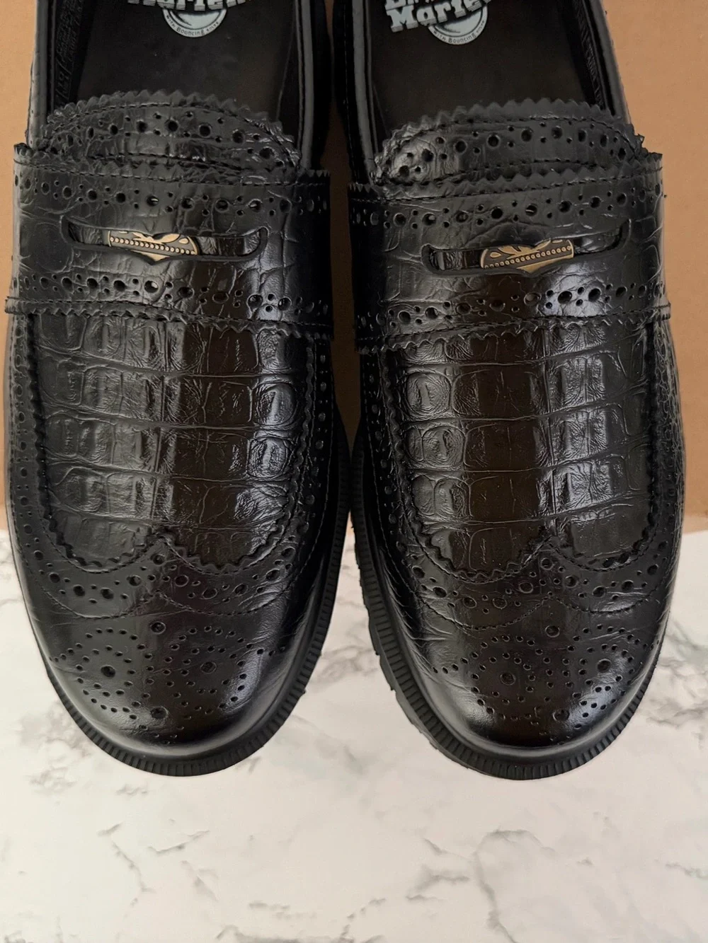 Dr. Martens Penton Brogue Croc Platform Loafers Shoes Preppy Women’s Size 10